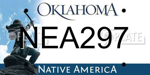 NEA297 Oklahoma License Plate