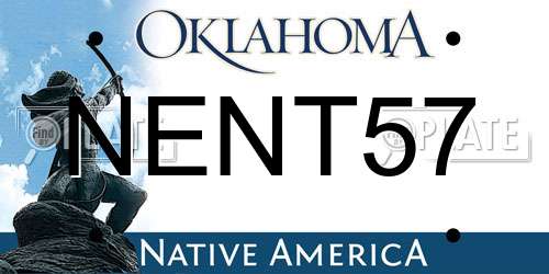 NENT57 Oklahoma License Plate