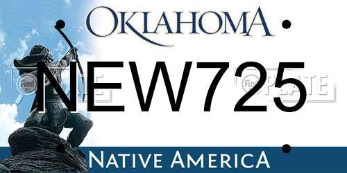 NEW725 Oklahoma License Plate