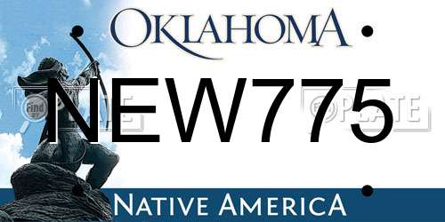NEW775 Oklahoma License Plate