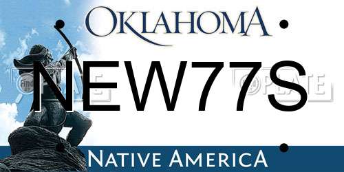 NEW77S Oklahoma License Plate