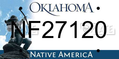 NF27120 Oklahoma License Plate