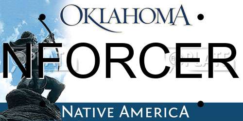 NFORCER Oklahoma License Plate