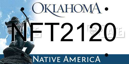 NFT2120 Oklahoma License Plate