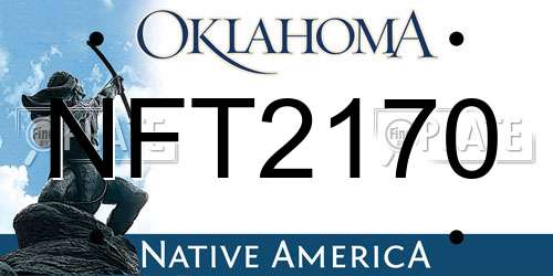 NFT2170 Oklahoma License Plate