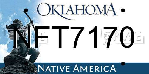 NFT7170 Oklahoma License Plate