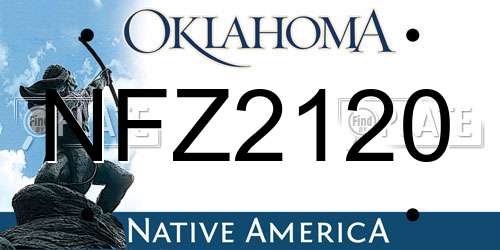 NFZ2120 Oklahoma License Plate