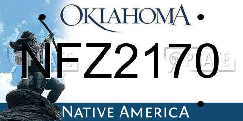 NFZ2170 Oklahoma License Plate