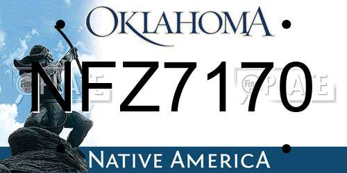NFZ7170 Oklahoma License Plate