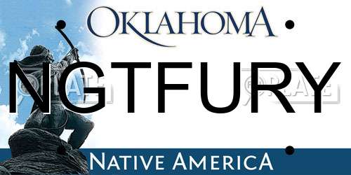 NGTFURY Oklahoma License Plate