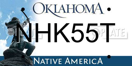 NHK55T Oklahoma License Plate