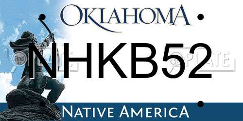 NHKB52 Oklahoma License Plate
