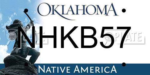 NHKB57 Oklahoma License Plate