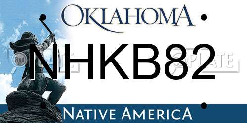 NHKB82 Oklahoma License Plate