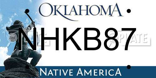NHKB87 Oklahoma License Plate