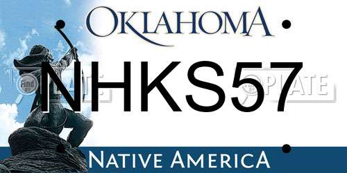 NHKS57 Oklahoma License Plate