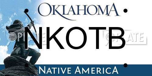 NKOTB Oklahoma License Plate
