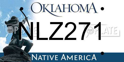 NLZ271 Oklahoma License Plate