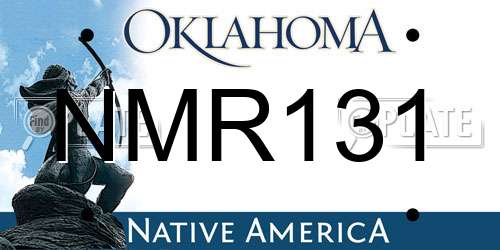 NMR131 Oklahoma License Plate