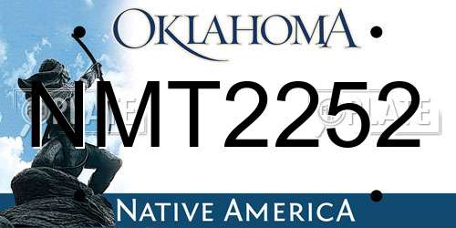 NMT2252 Oklahoma License Plate