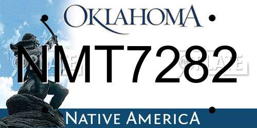 NMT7282 Oklahoma License Plate