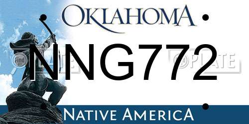 NNG772 Oklahoma License Plate