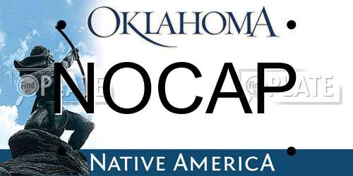 NOCAP Oklahoma License Plate