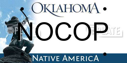 NOCOP Oklahoma License Plate