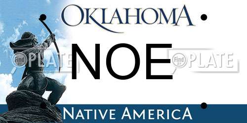 NOE Oklahoma License Plate
