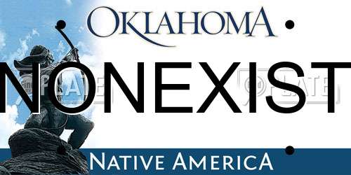 NONEXIST Oklahoma License Plate