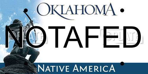 NOTAFED Oklahoma License Plate
