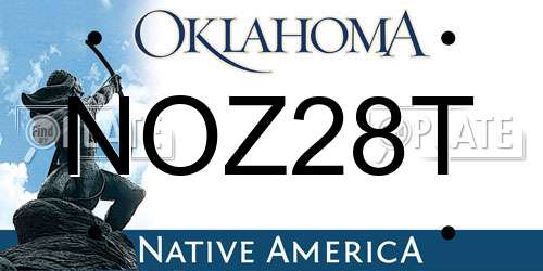 NOZ28T Oklahoma License Plate