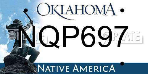 NQP697 Oklahoma License Plate