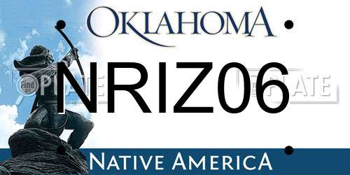 NRIZ06 Oklahoma License Plate