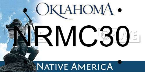 NRMC30 Oklahoma License Plate
