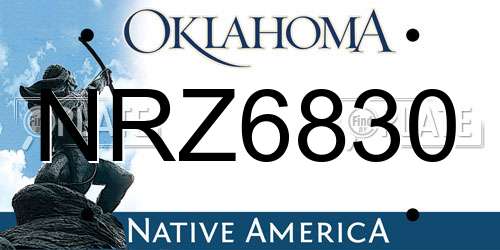 NRZ6830 Oklahoma License Plate