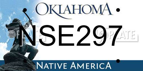 NSE297 Oklahoma License Plate