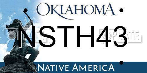 NSTH43 Oklahoma License Plate