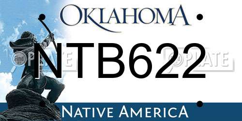 NTB622 Oklahoma License Plate