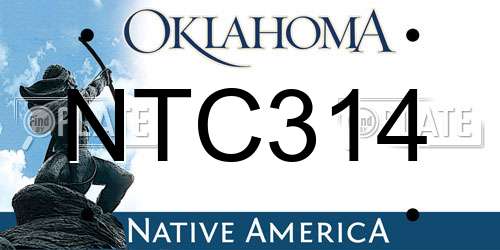 NTC314 Oklahoma License Plate