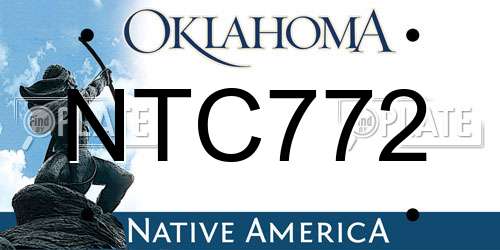 NTC772 Oklahoma License Plate