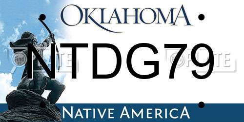 NTDG79 Oklahoma License Plate