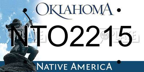 NTO2215 Oklahoma License Plate