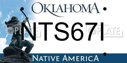NTS67I Oklahoma License Plate