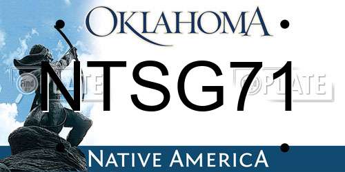 NTSG71 Oklahoma License Plate