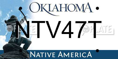 NTV47T Oklahoma License Plate