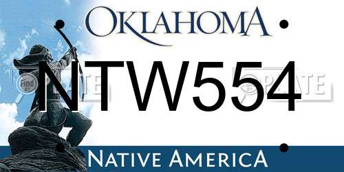 NTW554 Oklahoma License Plate