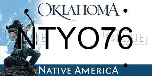 NTYO76 Oklahoma License Plate