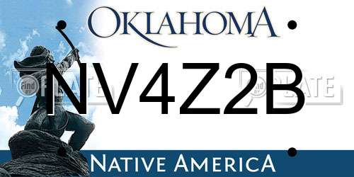 NV4Z2B Oklahoma License Plate
