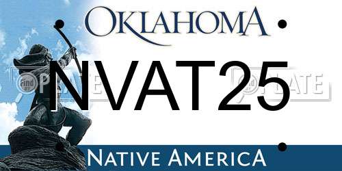 NVAT25 Oklahoma License Plate